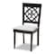 Baxton Studio Renaud Grey Upholstered Espresso Finished 5-Piece Wood Dining Set 157-9730-8026 - alternate 3
